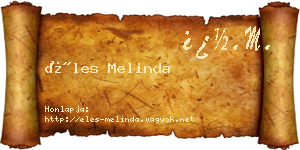 Éles Melinda névjegykártya